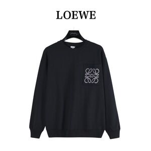 Loewe Dark Crewneck Sweater with Subtle Logo